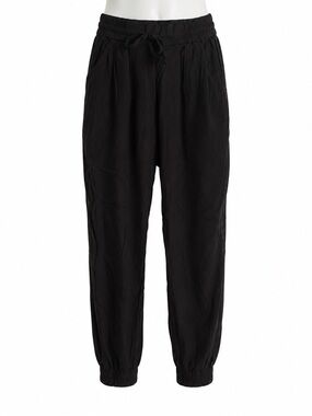 Size XS Sunday Best Women’s Black Jogger Pants Elastic Waist Rayon